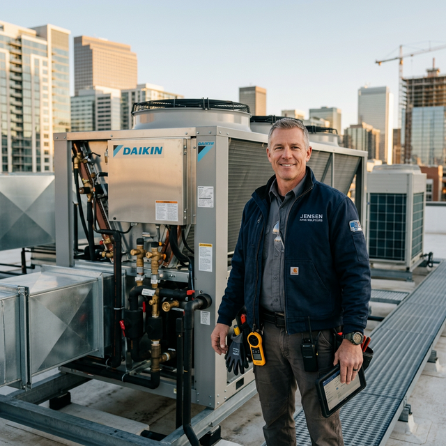 Successful HVAC business owner
